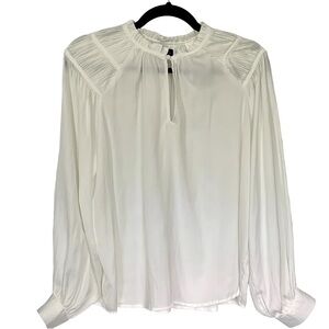THE LIMITED Women’s‎ Sheer Blouse Long Sleeve Winter White Peasant-style SIZE M